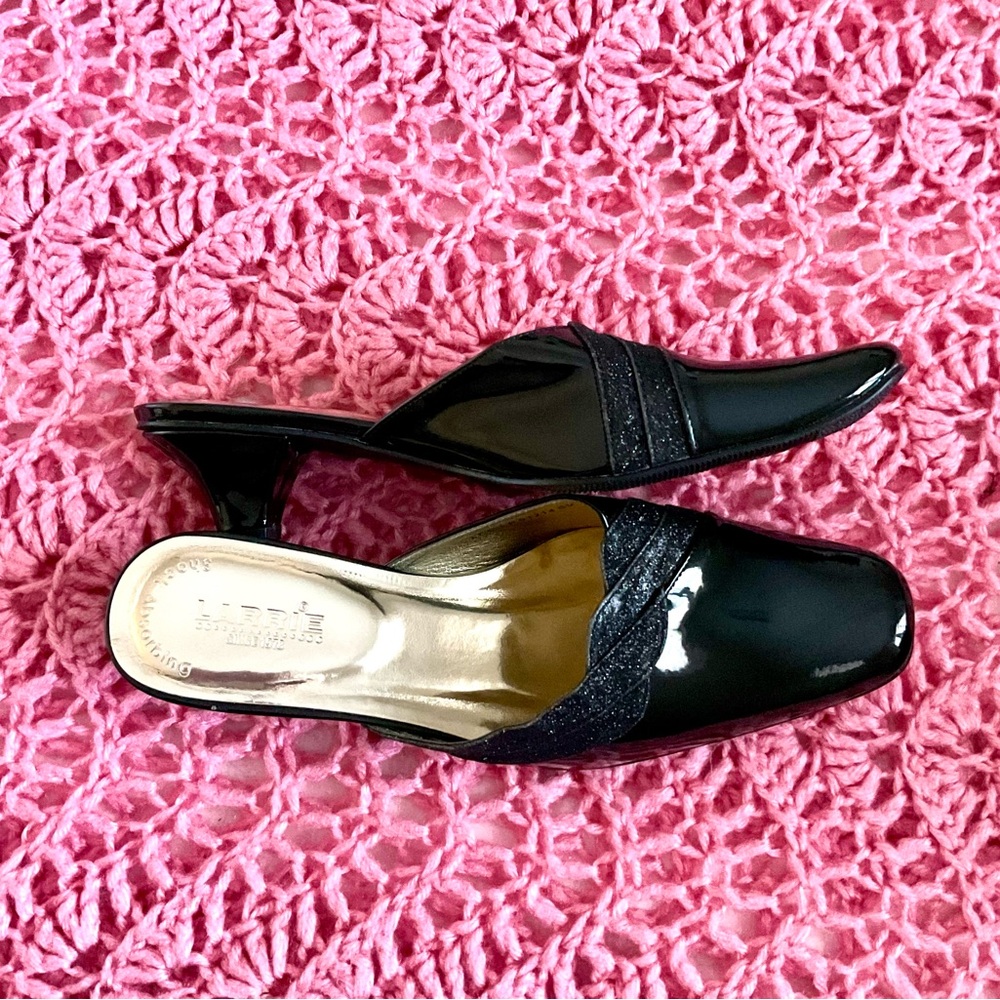 Black Patent Leather Mules really pretty